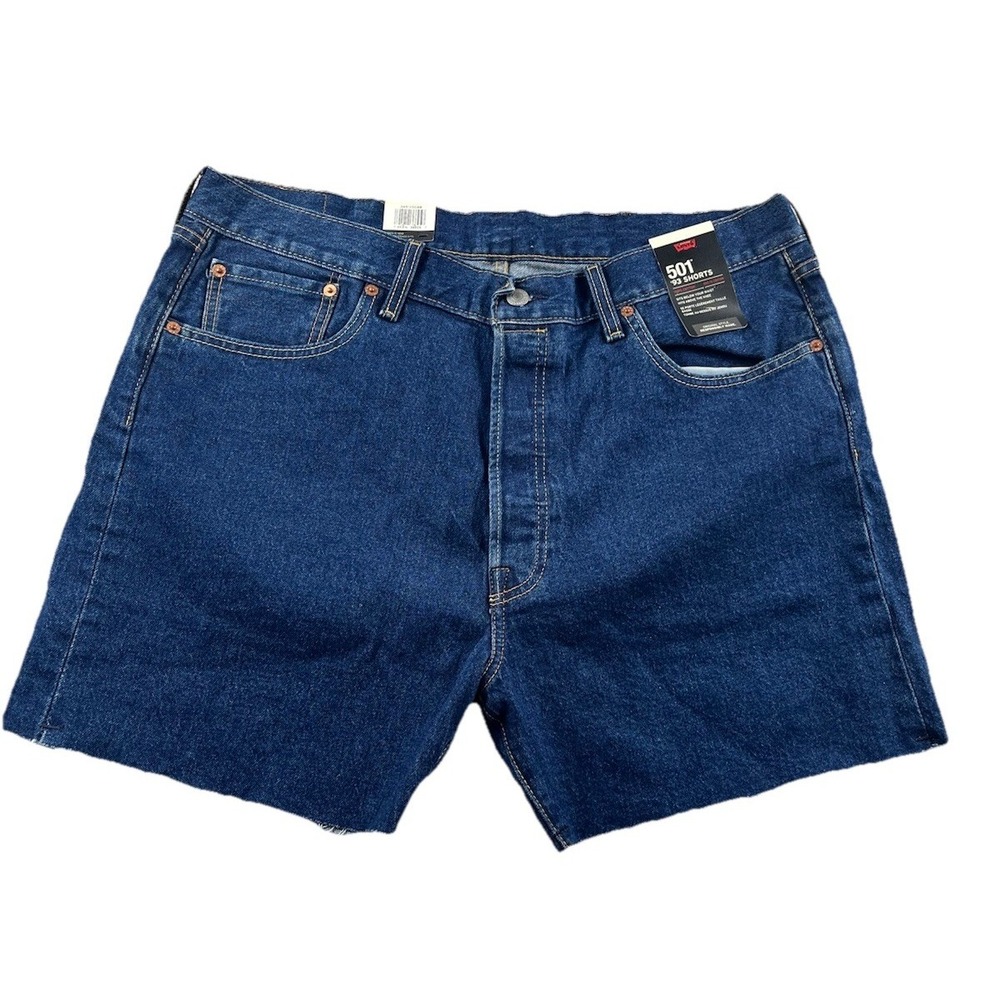 Levi's 501 "93 Shorts Men's Size 38 Stretch Button Fly Cutoff Blue Denim NWT